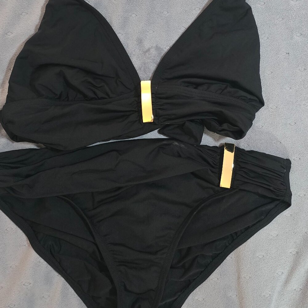 2Bamboo Swim Suit Bikini Halter sz M